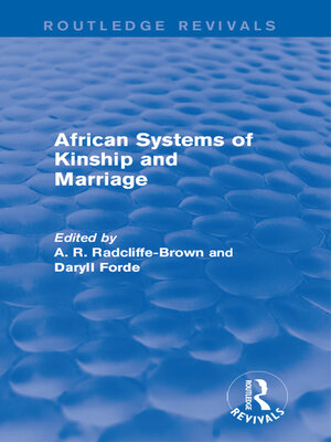 cover image of African Systems of Kinship and Marriage